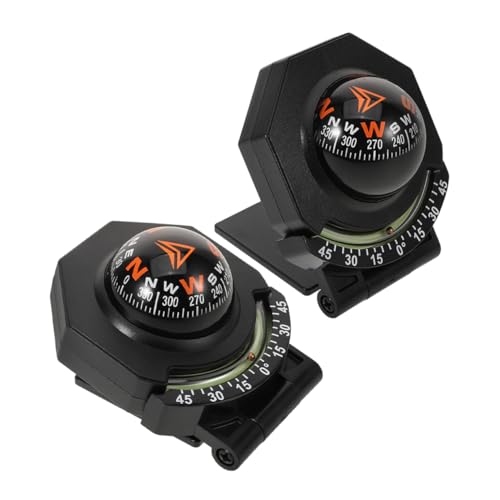 Beatifufu Vehicle Compass Dashboard Compact Car Compass with Inclinometer Essential for Safe Driving and Navigation