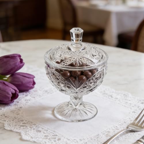 Pot décoratif pour biscuits de haute qualite en verre souffle - 6