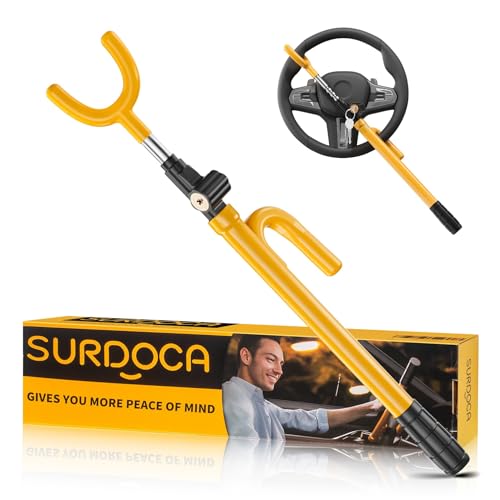 SURDOCA Upgraded Car Steering Wheel Lock Anti-Theft Device, Steering Wheel Locks for Car SUV, Easy...
