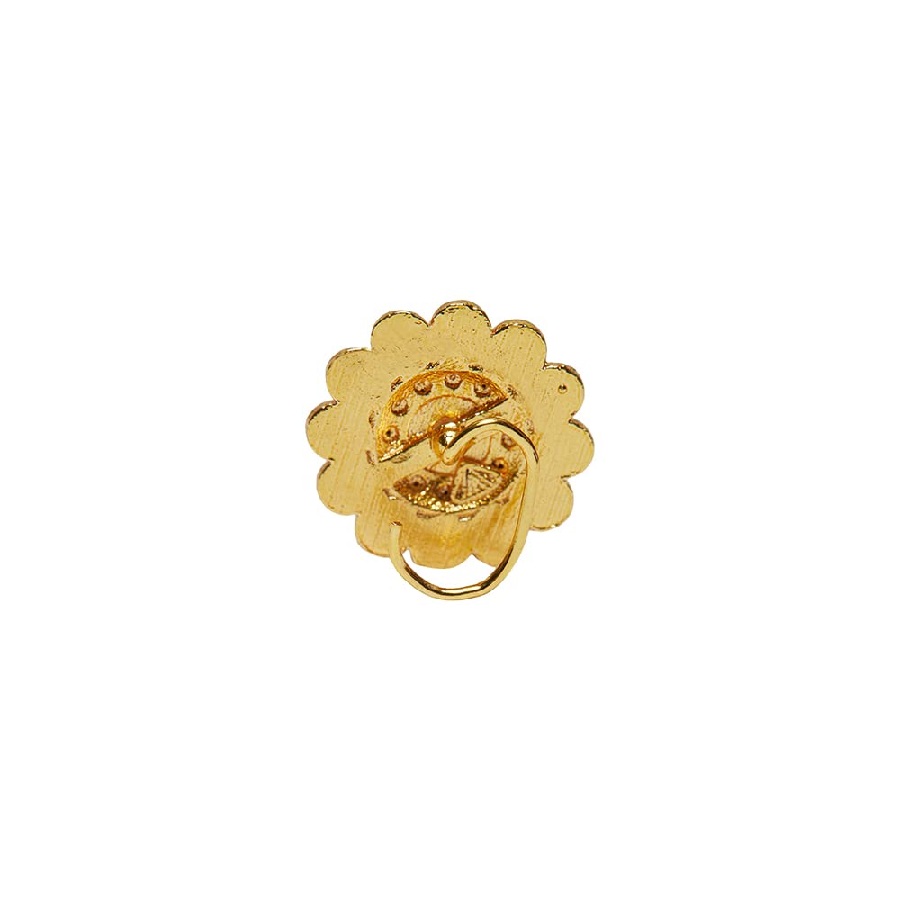Indie Yellow Floral Nose Pin