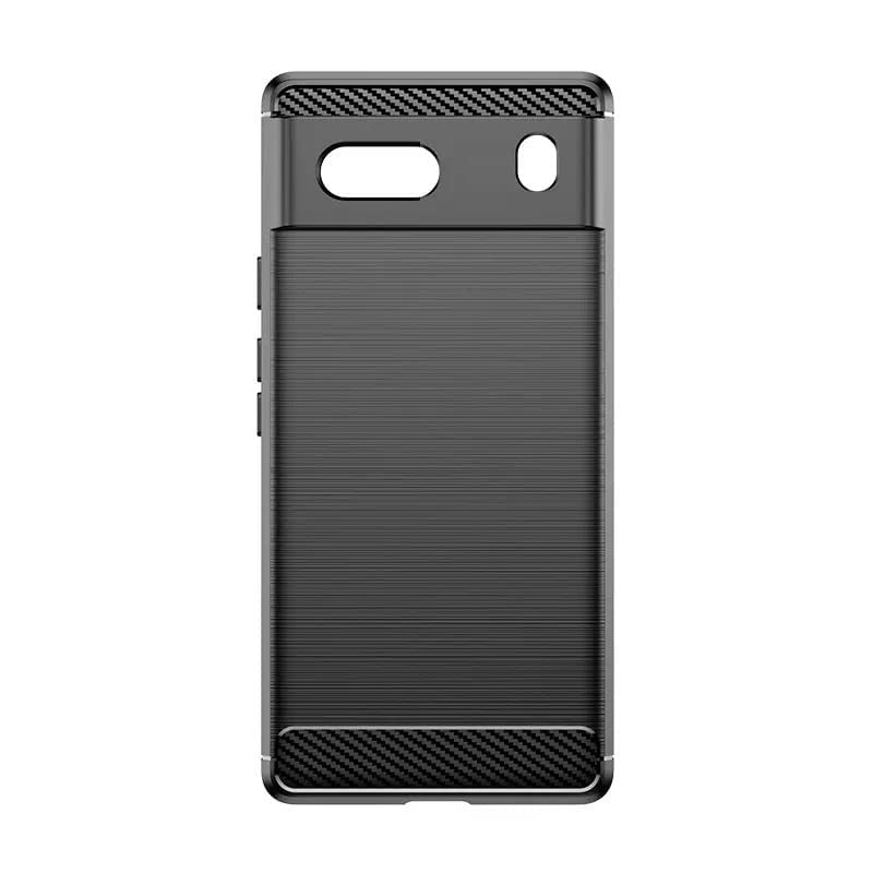 Image of NPRC Hybrid Ultra Slim Protective Case TPU Non-Slip Carbon Fiber Texture Shockproof Case Cover for Google Pixel 6A - Black