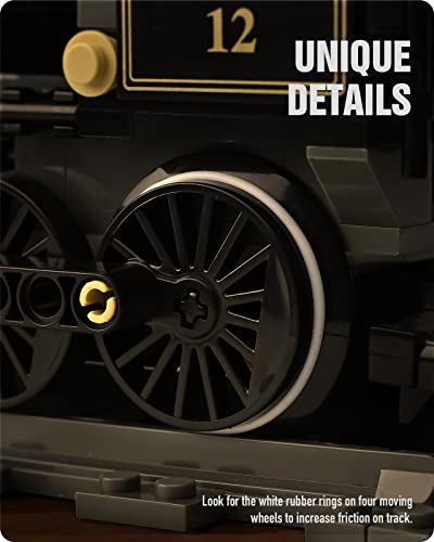 Nifeliz Th10 Steam Train Building Kit And Engineering Toy, Collectible Steam Locomotive Display Set, Train Set With Train Track, Top Present For Train Lovers (560 Pcs) #TOP3