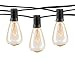 10Ft Outdoor Patio String Lights with 10 Clear ST38 Bulbs, UL Listed C7 Light String for Garden Backyard Deckyard Party Pergola Bistro Porch, Pool Umbrella ect - Black Wire