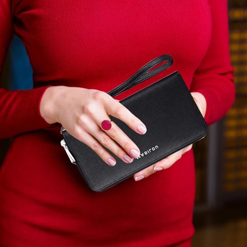 Accordion Card Wallet | 24 Slots Women's Large Capacity Leather Blocking Wallets - Anti-credit Card Fraud Multi-compartment Wallet Leather Secure Wallet For Women2