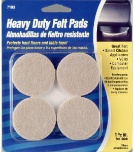 Waxman Consumer Group 4719395N 1-1/2" Oatmeal Self-Stick Round Felt Pads 8 Count
