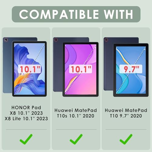 Image of VERTUS Premium Tempered Glass Screen Protector for Honor Pad X8 (10.1 inch inch) (2022) / X8 Lite 10.1 inch 2023 / Huawei MatePad T10 9.7 inch / T10s 10.1 inch with Anti-Scratch & Smudge Proof Coating