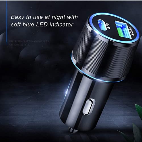 UrbanX Fast Car Charger 21W Car and Truck for Samsung galaxys A02 with PD 3.0 USB Charger - Black Comes with USB A to Micro USB Cable 3.3FT 1M