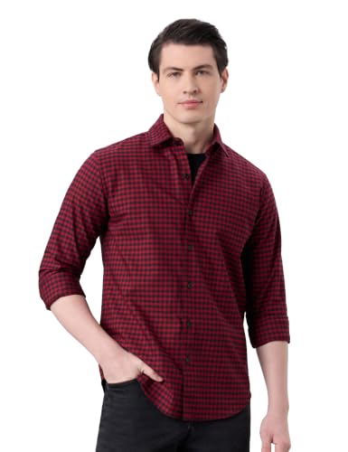 Image of Symbol Premium Men's Checkered Casual Shirt - Regular Fit | Full Sleeve | Pure Cotton (Available in Plus Sizes)