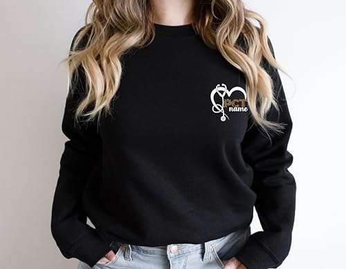 Custom PCT Nurse Sweatshirt, Personalized PCT Nurse Shirt, Nurse Valentines Day Sweater, Patient Care Technician Nurse Pullover3