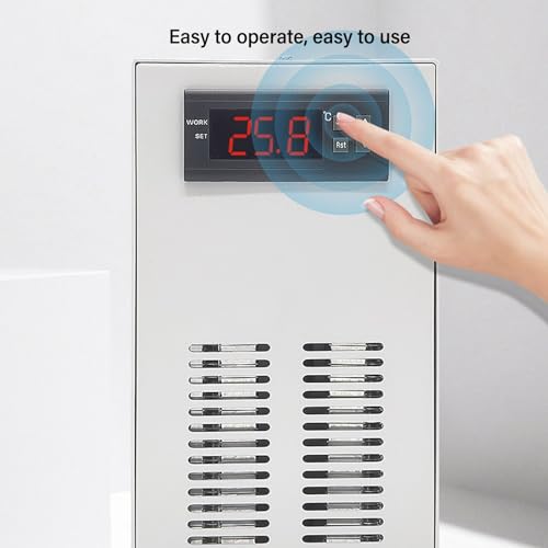 Walfront Enfriador de Acuario Control Inteligente de Temperatura Bajo Ruido para Tanque de Peces Hidropónicos