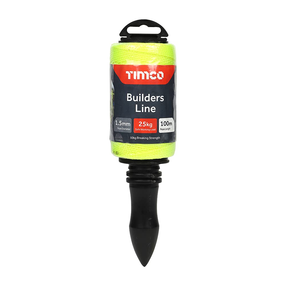 Timco Yellow Ybl100w Builders Line - Winder 1.5Mm X 100M Unit 1