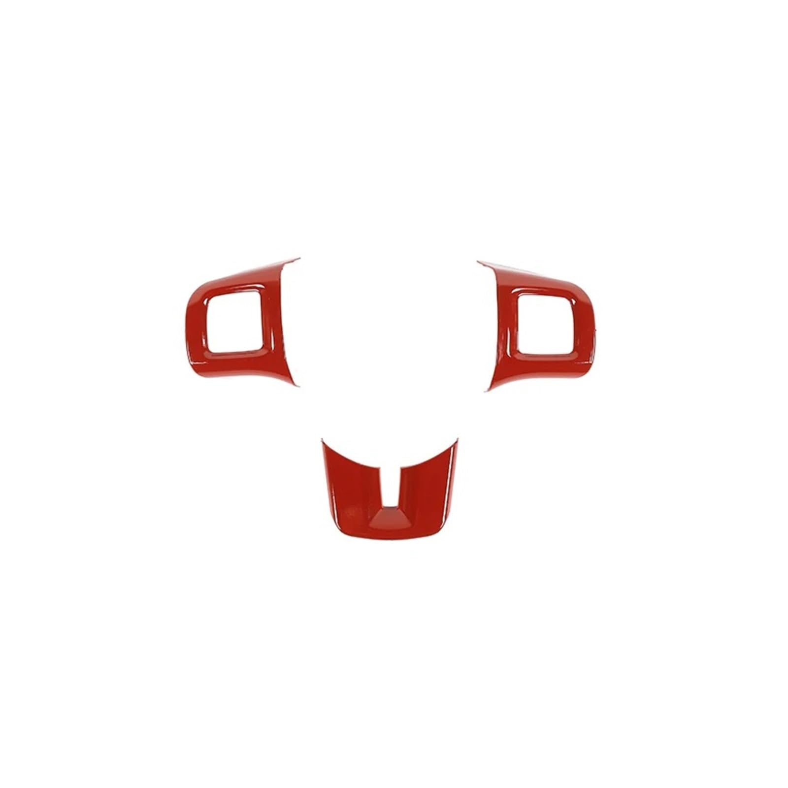 Interior Mouldings for Dodge for Challenger for Charger for Durango for Dart Car Steering Wheel Suit Stickers Decoration Cover Car Accessory(Red)