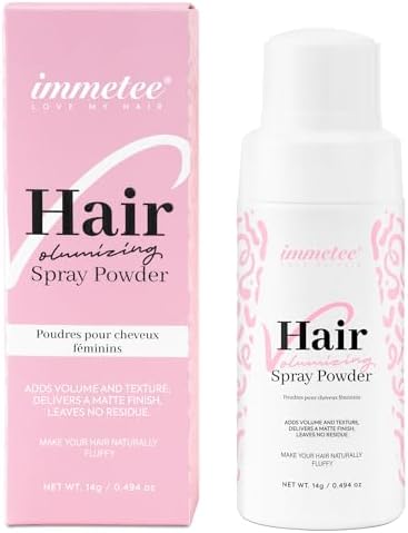 immetee Volume Powders, Texture Powder Keep Hair Soft & Fluffy All Day, No Mess, Hair Root Lifting Effect, Volumizing and Texturizing Poudre(0.49oz, 1pc)