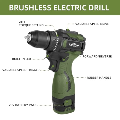 LAZYLAND 17V Brushless Screwdriver Drill Set
