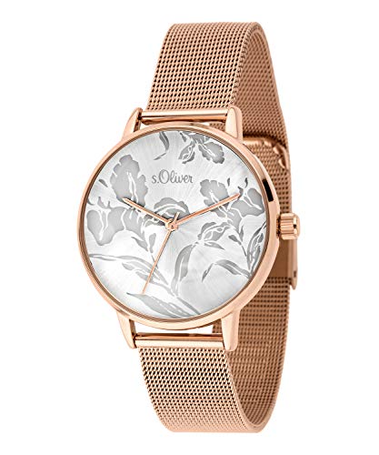 Preisvergleich Produktbild s.Oliver Damenuhr Analog Quarz (Roségold / Weiß)