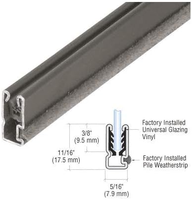 CRL-Sash Bronze Universal Storm Window Frame - 12 ft Long | Requires Cutting Instructions to 94 in or Less for Shipping | Default Cutting is (1) 94 in Length, (1) 50 in Length