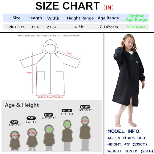 Hiturbo Kids Swim Parka: Diamond Quilted Waterproof Swimming Jacket - Hooded Swimmer Coat with Quick-dry Towel for Boys Girls2