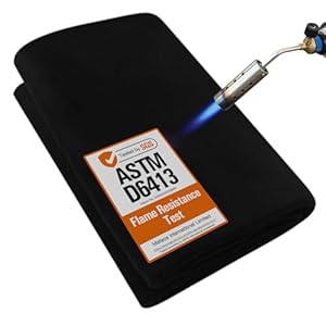 Matace Welding Blanket Fireproof 40x40 Inch Carbon Felt Soldering Mat & Pad, 5mm Flame Retardant Fabric, Heat Shield for Brazing, Automotive Repair, Grill & Smoker, HVAC Plumbing, Black