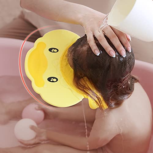 Rehomy Touca de chá de bebê ajustável de silicone, touca de banho, touca de viseira para proteger os