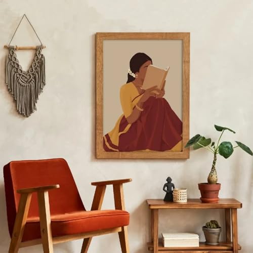 Affiche abstraite femmes noires une célébration de l'art mural au salon