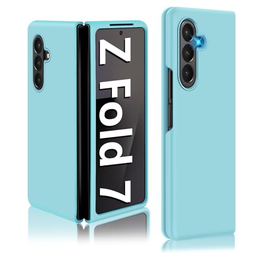 Coque Samsung Z Fold 7 silicone bleu ciel housse originale fin