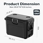 25L Portable Hard Cooler, 5 Days Ice Retention - Image 3
