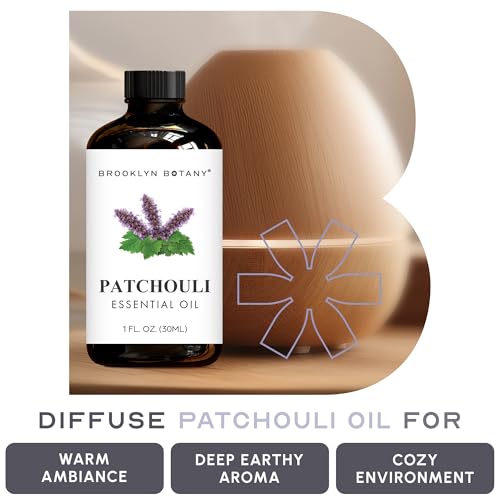 Image of Brooklyn Botany Patchouli Essential Oil - 100% Pure and Natural - Premium Grade Oil with Dropper - for Aromatherapy and Diffuser - 1 Fl Oz