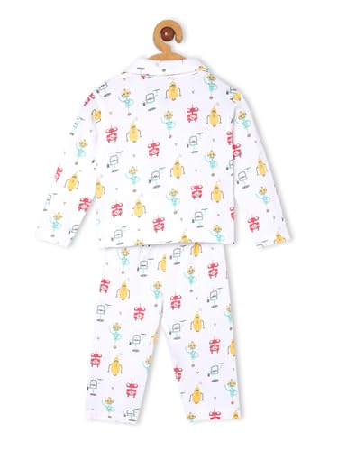 Image of The Mom Store Kids Cotton Night Suit for Boys and Girls | Breathable Night Dress for Kids Boys and Girls | Printed Nightsuit Pajama Set | Comfortable All-Season Sleepwear for Daily Use | Combo Set