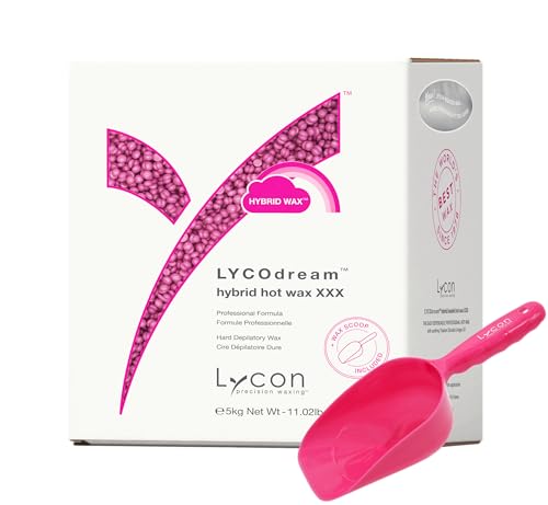 Lycon LycoDream Hybrid Stripless Hard Wax Beads for Hair Removal, Super Gentle and Pliable for Effortless Use with Professional-Grade Soothing Formula, Suitable for Sensitive Skin, 5kg