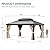 YITAHOME 12x16ft Gazebo 2-Tier Galvanized Iron Hardtop Canopy with Netting and Curtains, Outdoor Aluminum Frame Garden Tent for Patio, Backyard, Deck and Lawns (12X16 ft) Brown