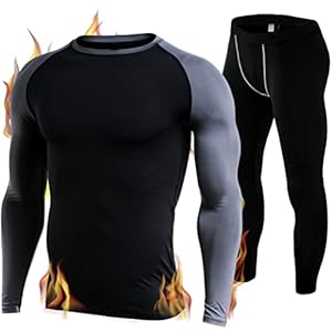 Fit Nation Thermisch ondergoed Heren Set: Lange mouw Ademend Thermische Basislagen Heren – Vocht Wicking, Lichtgewicht…