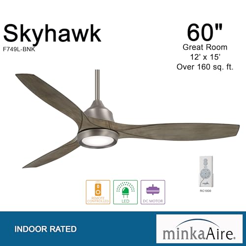 Minka-Aire F749L-BNK Viper 60" Ceiling Fan with LED Lights, Burnished Nickel thumbnail 8