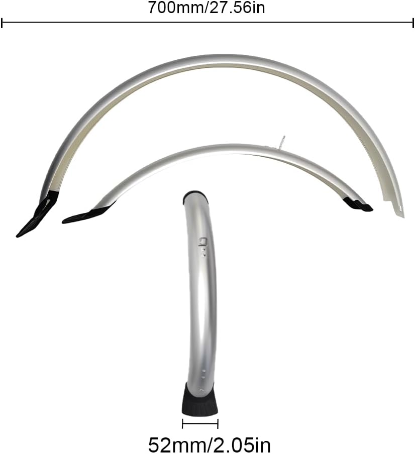 Bike Mudguard Set 700c X 50mm Full Coverage Front and Rear Bicycle Fenders Set Fits Up to 45mm Tire