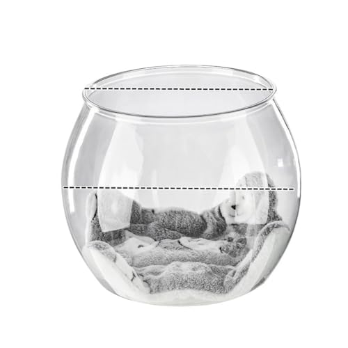 YAKINO プラスチック製の猫用ベッド、猫用四季対応ユニバーサルペット用品、宇宙カプセル型ペットベッド、犬用ベッド、お手入れ簡単、半密閉式猫ケージ (ラウンド)