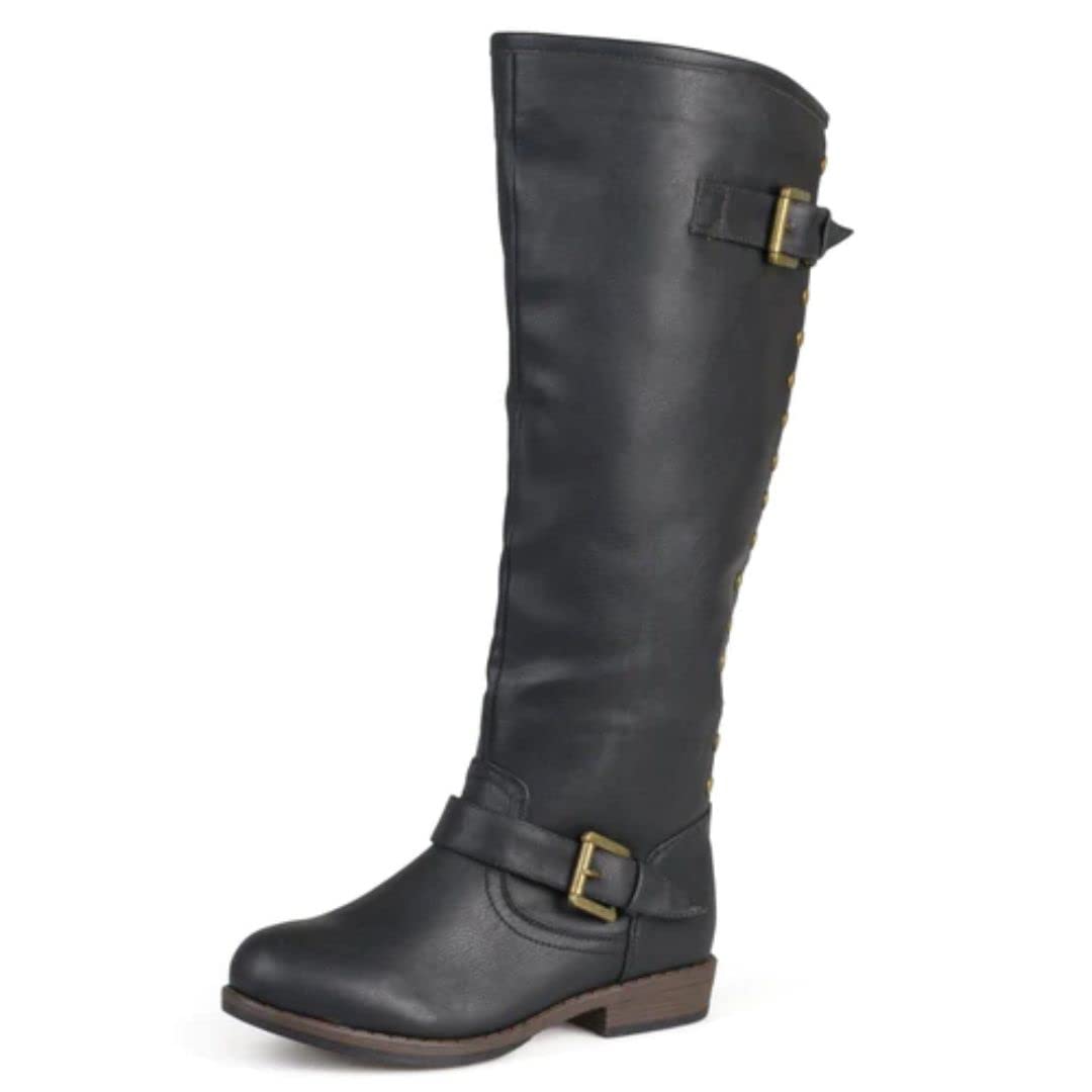 Journee Collection Womens Spokane Studded Knee High Riding Boots