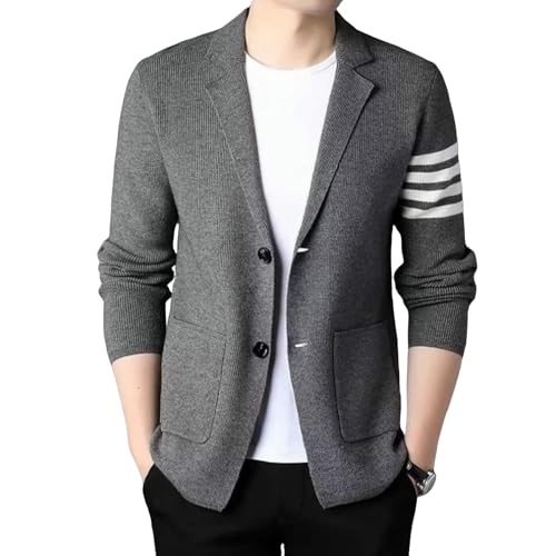 Cárdigan de punto para hombre chaqueta de entretiempo jersey abierto elegante casual