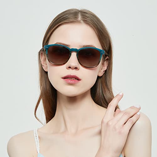 Polarized Sunglasses For Women UV - Protection Womens Trendy Fashion Large Shades With Acetate Frame BC21102