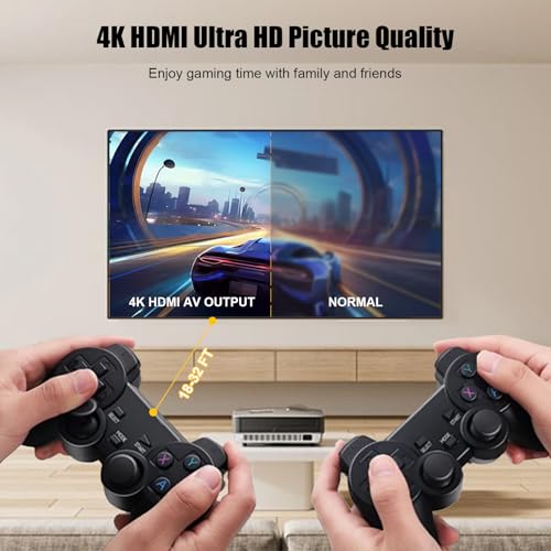 NexusPulse Retro Game Console, pre-Installed with Over 30,000 Games, 4K HDMI Output, Comes with Dual 2.4GHz Wireless Controllers - Easy to Plug and Play - Thumbnail 5