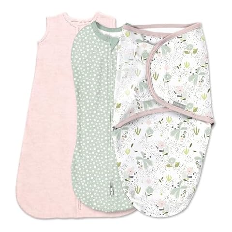 SwaddleMe by Ingenuity Swaddle, Compression Pod, & Sleep Sack Set, Gift Set, 0-3 Months, 3-Pack - Peekaboo Panda Cover