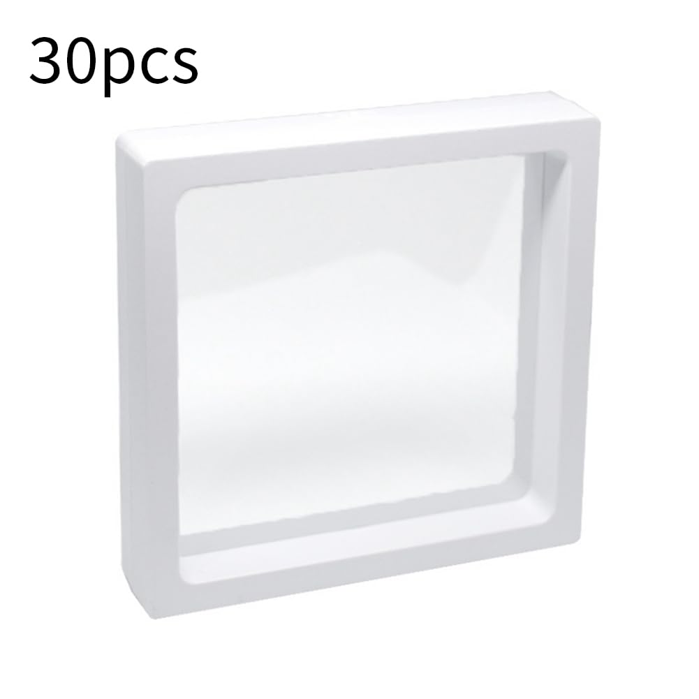 30 pezzi 3D Floating Coin Display Frame Stand Scatole di Immagazzinaggio per Gioielli Anello Orecchini Monete Medaglie Sfida Medaglia Titolare B Facile da Usare