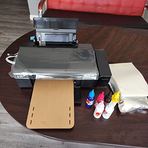Dtf Transfer Printer A4 L805 T Shirt Printer For Fabrics, Leather, Toys, Swimwear, Handicrafts, T Shirt, Pillow, Other Textile(Dtf Printer + 6X 100Ml Ink+100Pcs Pet Film) #TOP1