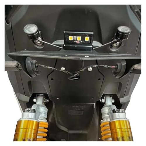 Support Plaque Moto ADV160 Fixation Solide Anti Vibration LED - 4