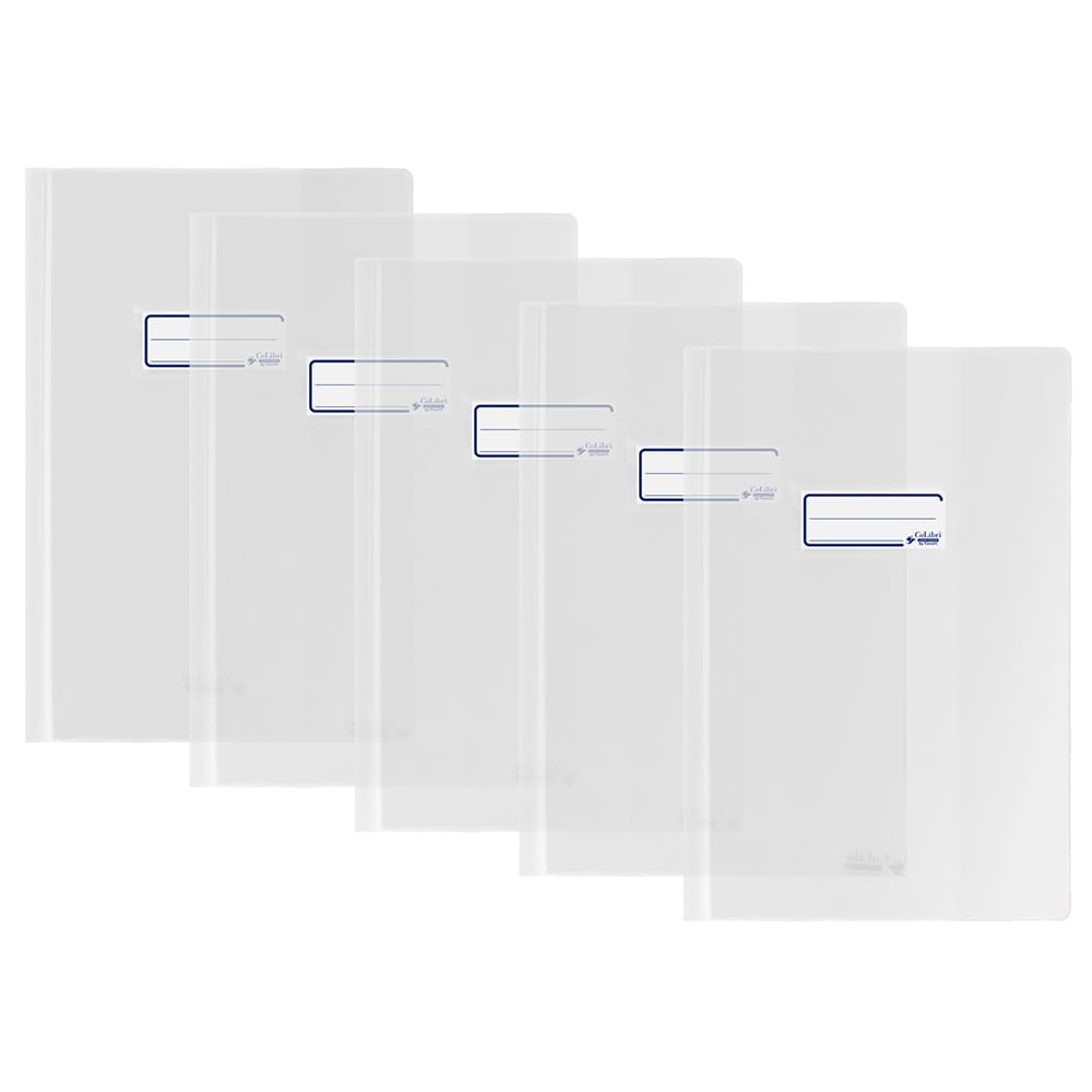 Favorit Maxi Covers with Folded Flaps, Inner Pocket and Name Name Holder, A4, Transparent