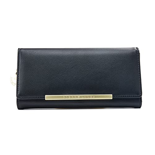 Stylish Women Long Wallet - Large Capacity PU Leather Wallet with Multiple Compartments for Daily Use