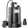 Acquaer 13 hp automatic submersible water pump 115v sump pump with 34 garden hose check valve adapter2160 gph high flow water removal for swimming pool cover hot tubs flooded house basement  urban country home decor