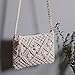 Imagen de oukesin Bolso de hombro pequeño con borlas hechas a mano de macramé de algodón para mujer