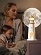 Umikk Leuchtturm Deko, LED Leuchtturm, Leuchtturm Lampe, Lichthaus mit LED Licht Mondprojektion Leuchtturm Lampe, Leuchtfeuer mit Fernbedienung und Bluetooth (Fernbedienung)