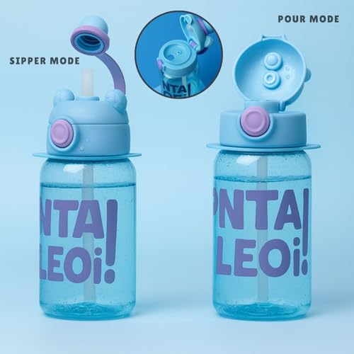 Image of Veejet Joyland Kids Water Bottle - Sipper Water Bottle for Kids - Sipper Bottle for School - Water Bottle for Girls and Boys, BPA-Free, Spill-Proof, Perfect for School and Play - 620 ML (Blue)
