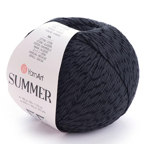 YarnArt Summer – Lightweight Glittery Yarn, 70% Mercerized Cotton, 30% Viscose – Sparkly