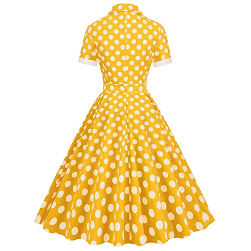 Image of 50s Dresses for Women Vintage 1950s Notch Lapel Cocktail Dress Retro 60s Rockabilly Audrey Hepburn Tea Party Dress | 50's Style Audrey Hepburn Rockabilly Dresses for Women Tea Party Dresses 1930s 1940s Retro Office Work Theme Prom Swing Dress